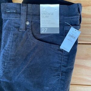 Gap black velvet pants sz 27/4
